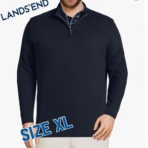 Mens / Lands End  Bedford  1/4 Zip Size XL